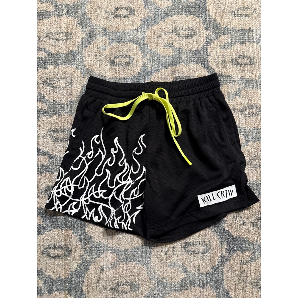Kill Crew MUAY THAI Flame Shorts (Mid Thigh Cut) size Small Excellent Condition